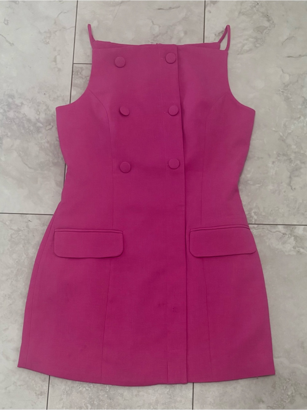 Maeve Sleeveless Square-Neck Button-Front Mini Dress from Anthropologie Size Med